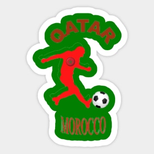 Qatar 2022.We support the Moroccan national team Sticker